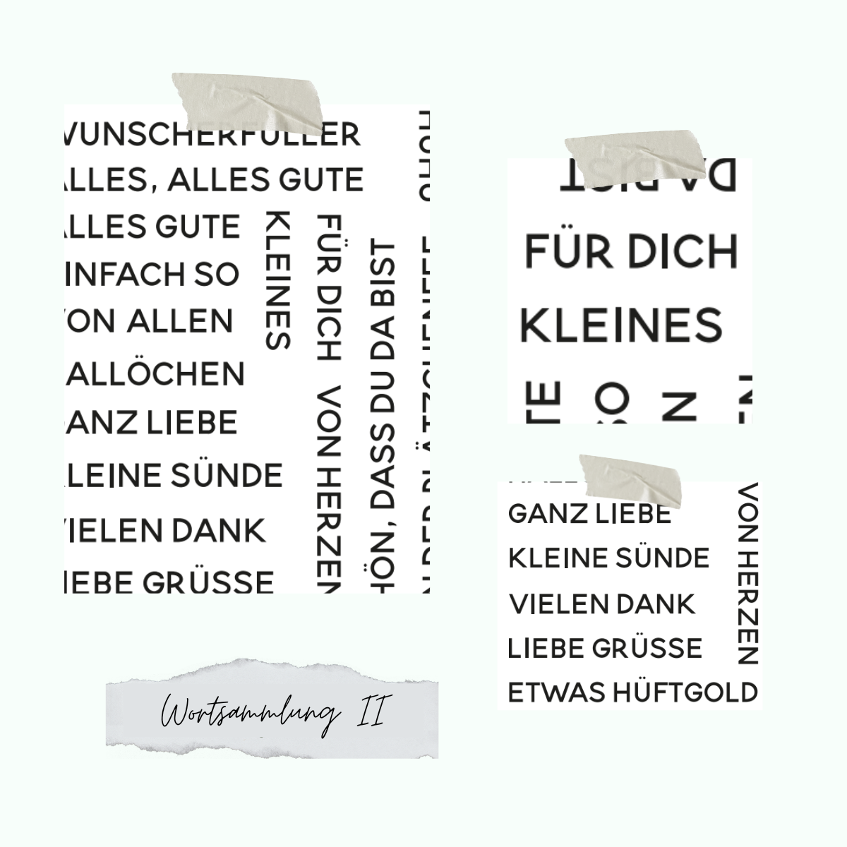 Stempelset - Wortsammlung II