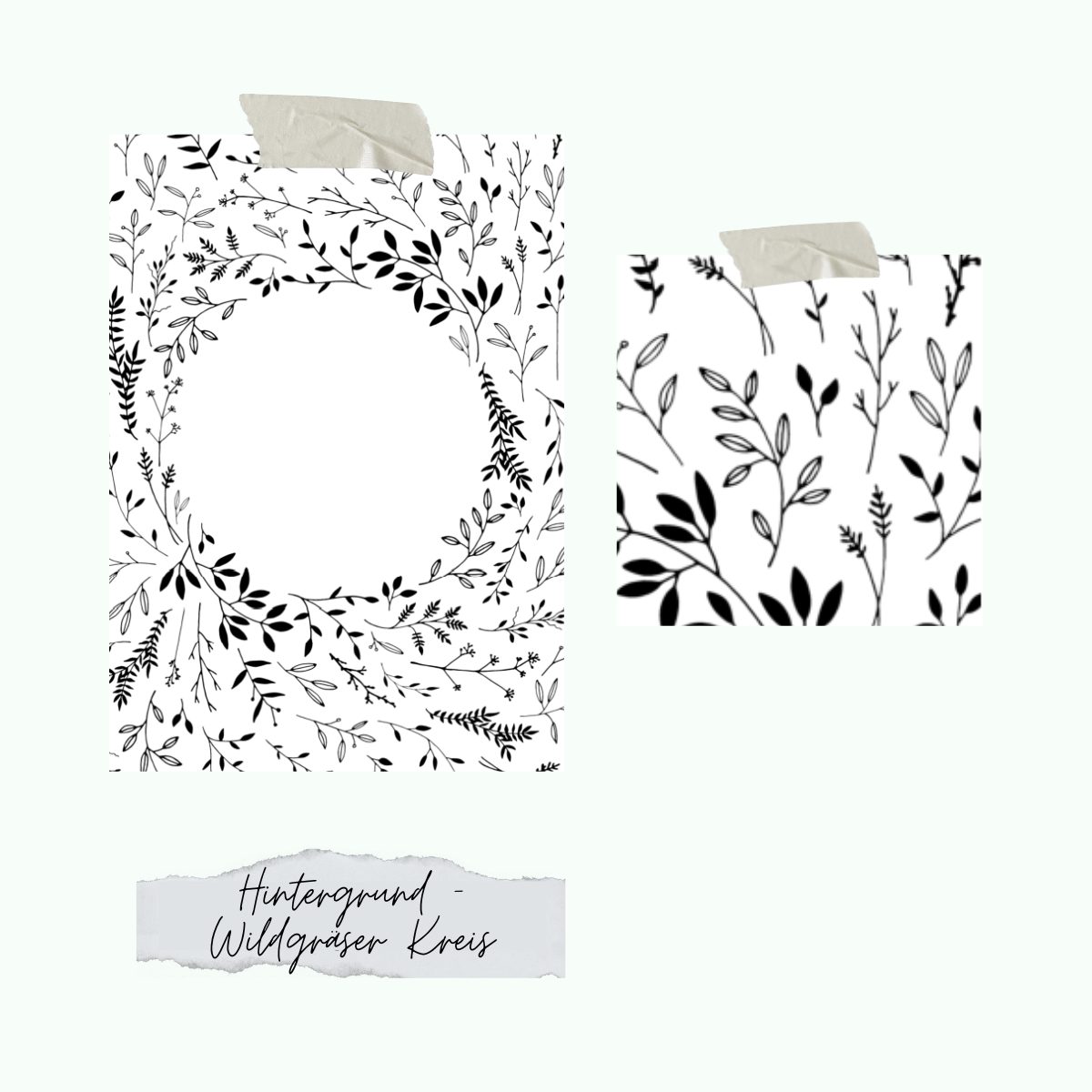 Stamp set - Background wild grasses circle - Only while stocks last