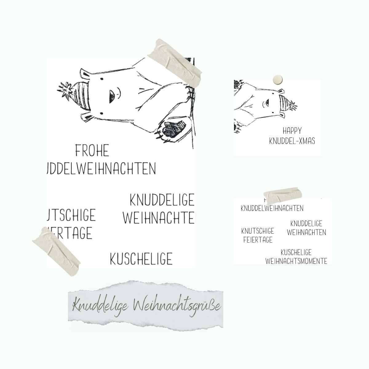 Stamp set - Knuddelige Weihnachtsgrüße