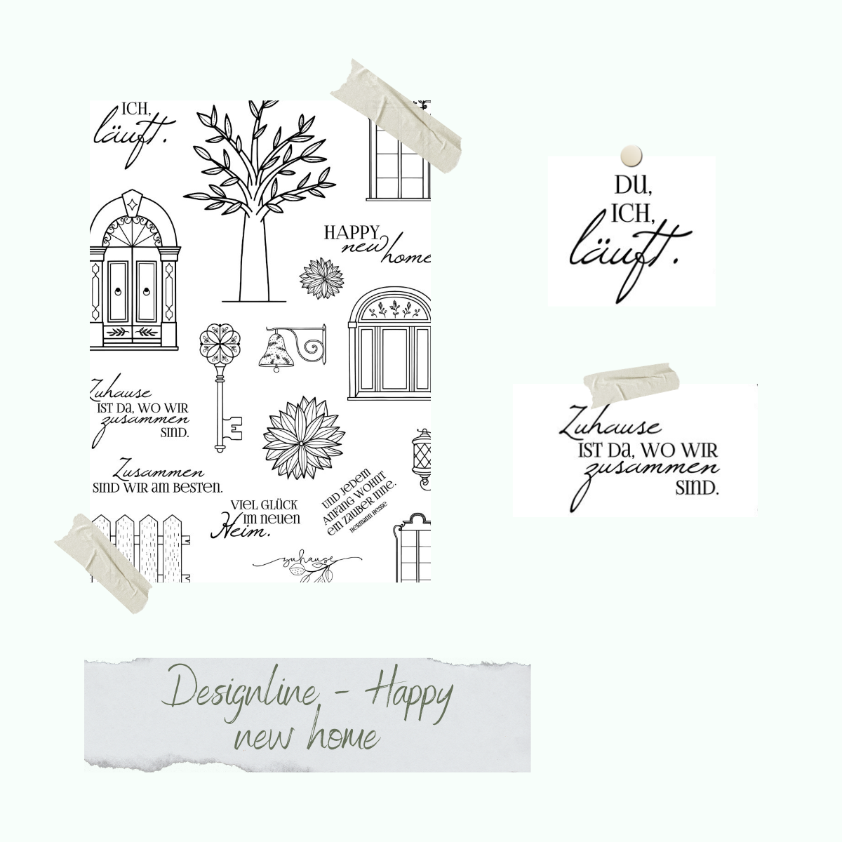 Stempelset - Designline - Happy new home