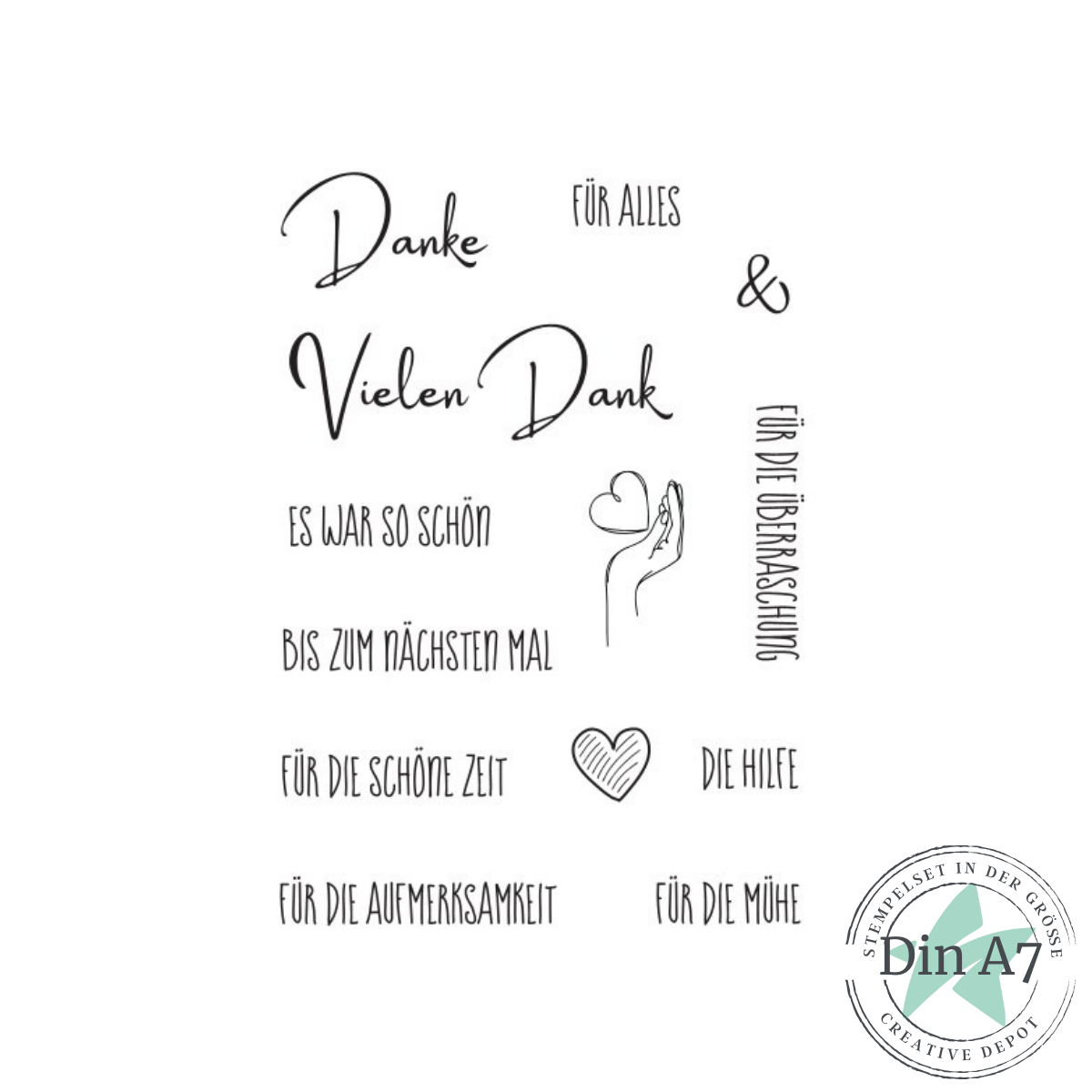 Stempelset - Goodie - Vielen Dank
