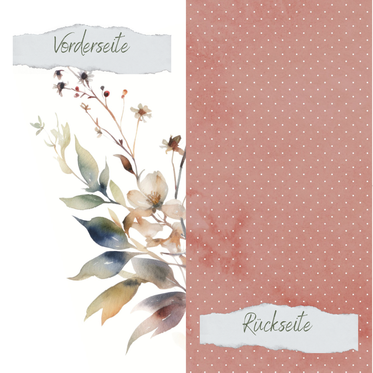 CD-DP-759 Papel de diseño - Herbstzauber - Zweig - Impreso por las dos caras