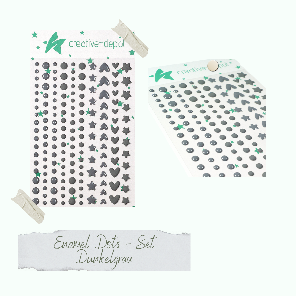 CD-ED-056_Dunkelgrau Enamel Dots - Dunkelgrau
