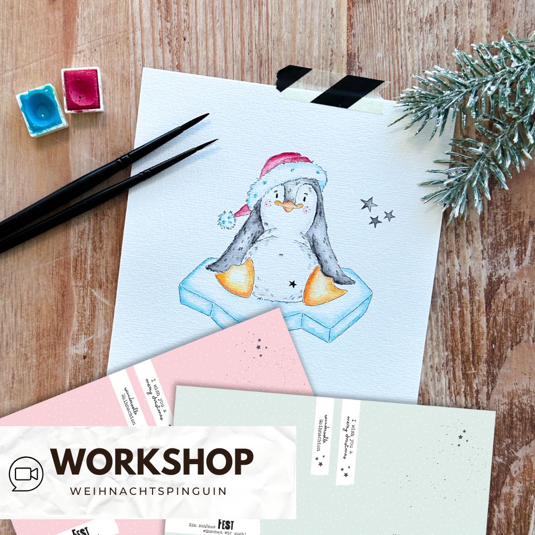 Zoom Workshop mit Treeebird am 28.11.2025 mit Aquarellfarben