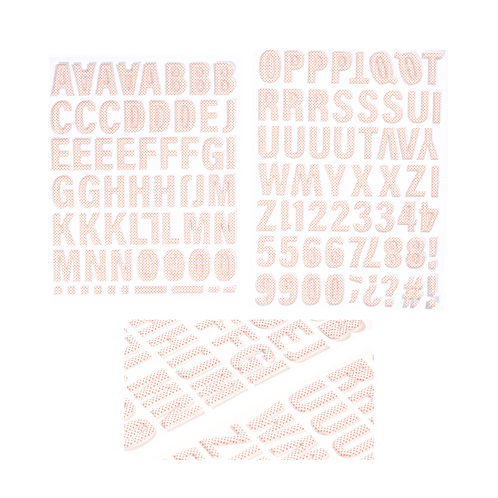 Puffy Sticker ABC - Weihnachtsrot - Pünktchen