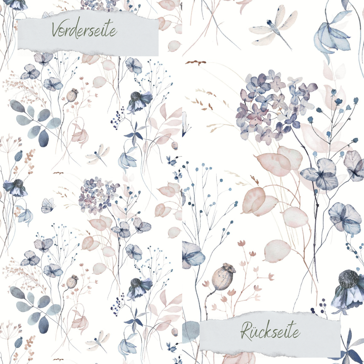 Papier design - Blauer Herbst I - Imprimé recto-verso