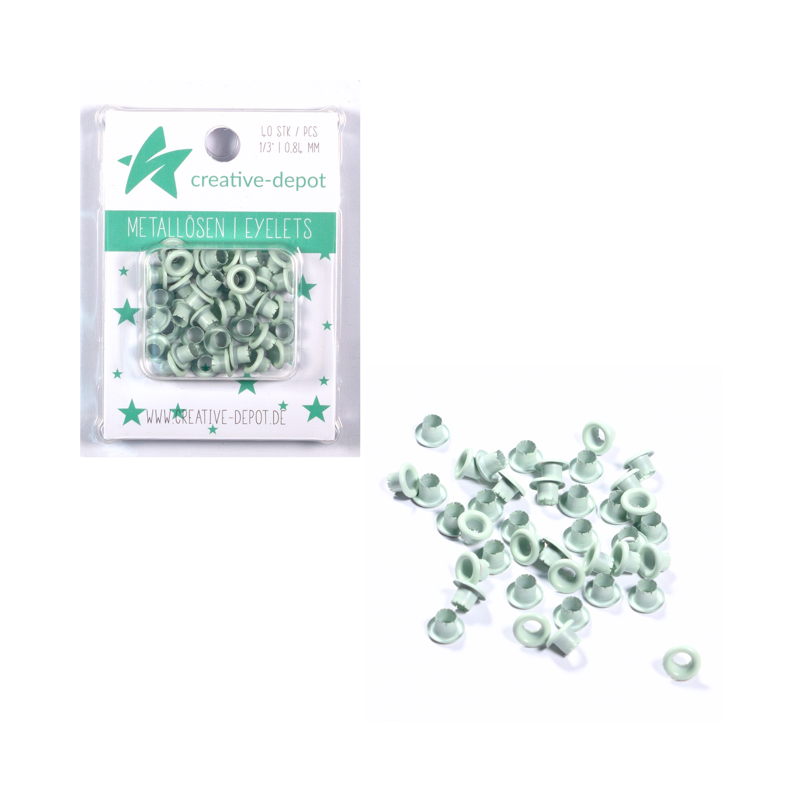 Eyelets - Babymint - Matt - 8 mm