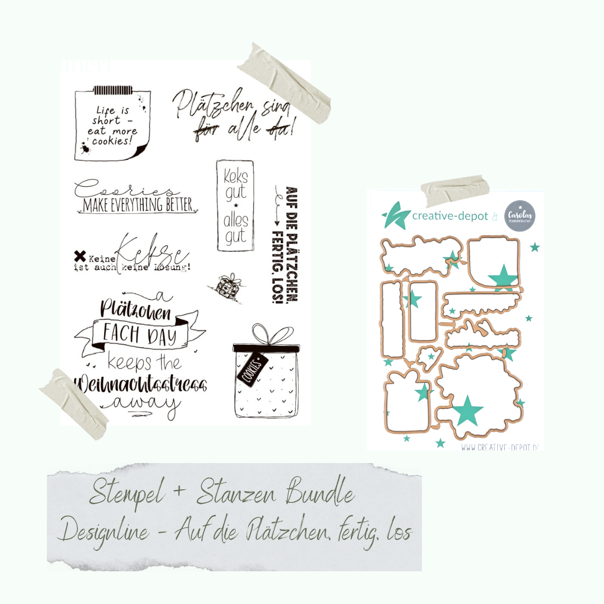 Bundle - Stamp set & punches - Designline - Silvesterschweinchen