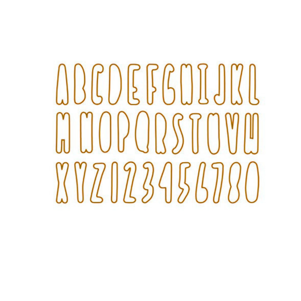 Les - Alphabet Stripes - Contours