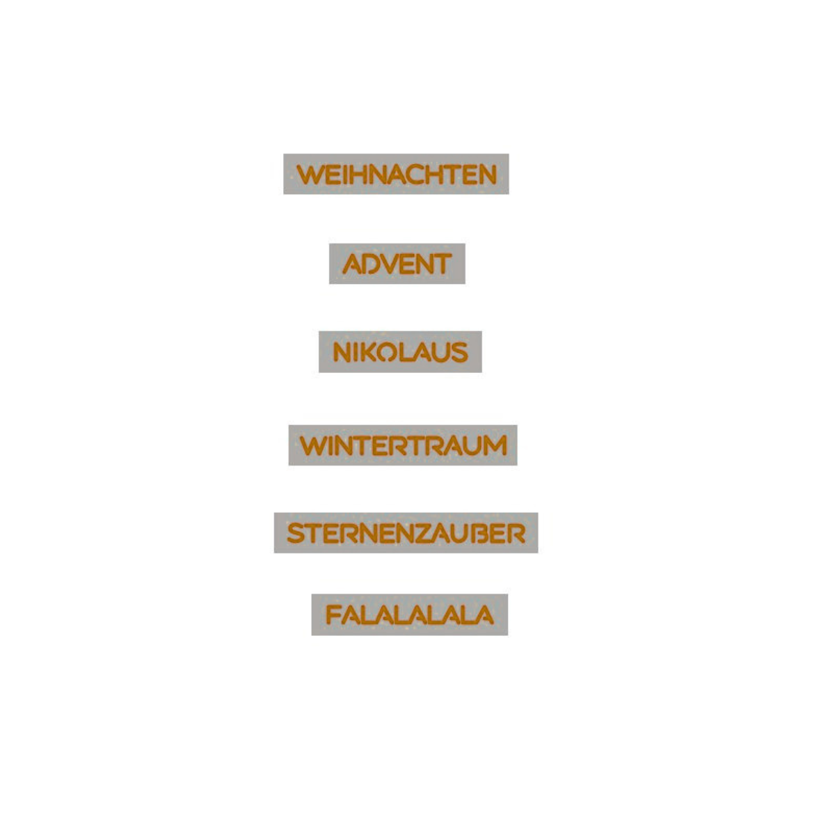 Die - Dezembertagebuch - Xmas Fotorahmenworte - Set 1