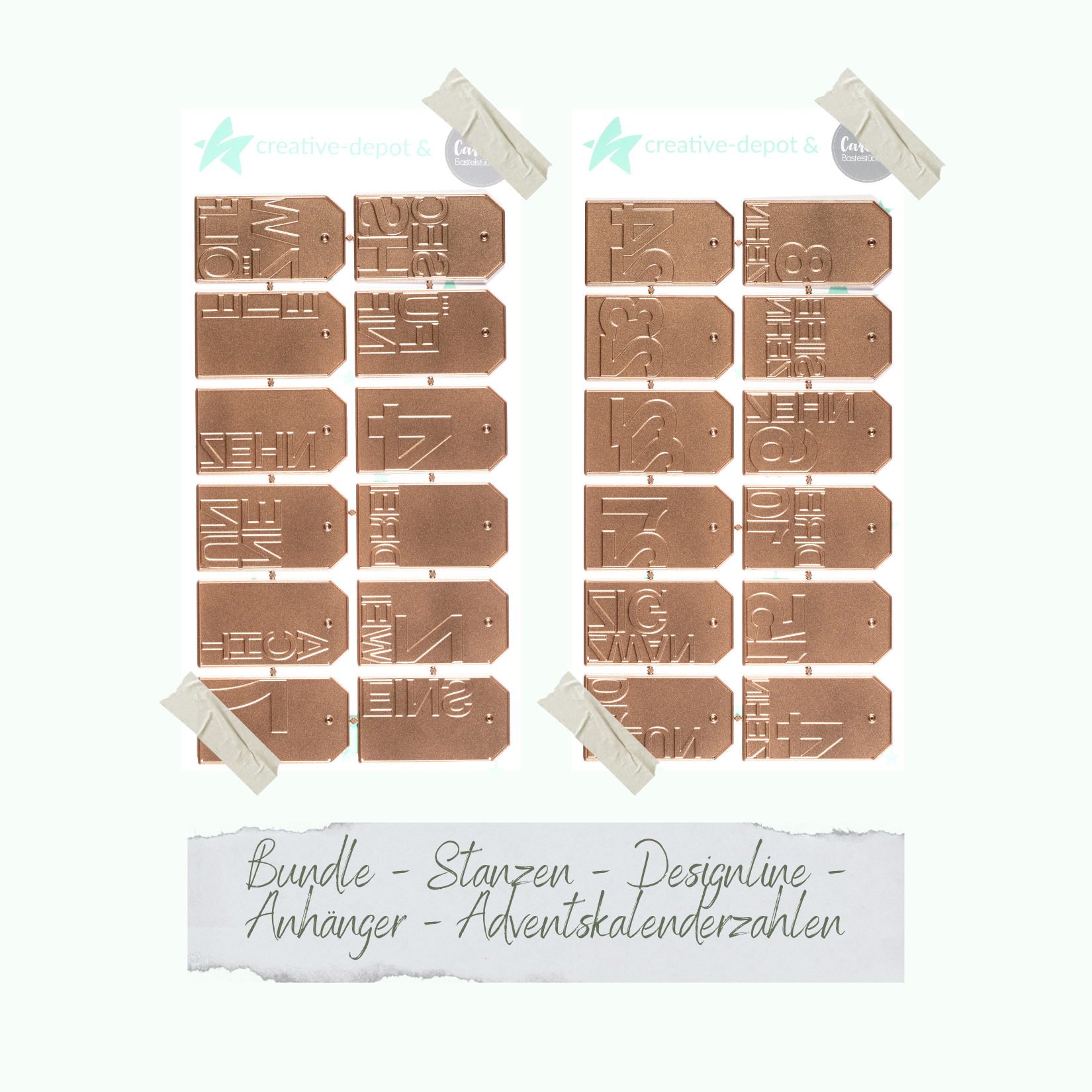 Bundle - Designline - Anhänger - Adventskalenderzahlen - Stanzen Set Bundle - Designline - Anhänger - Adventskalenderzahlen - Stanzen Set