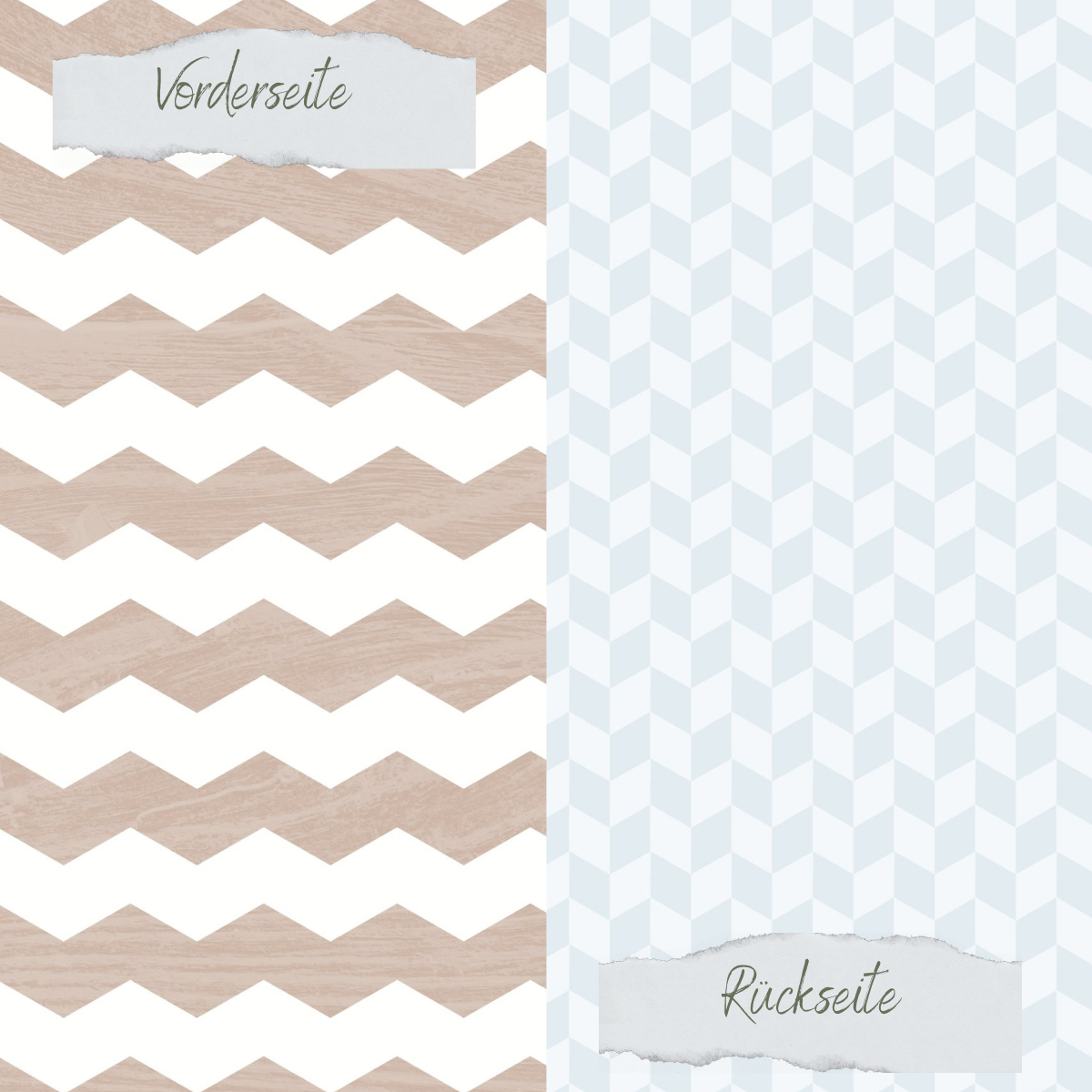 Papier design - Scrapliebe - Lüttes Glück - Chevron bois - Imprimé recto-verso