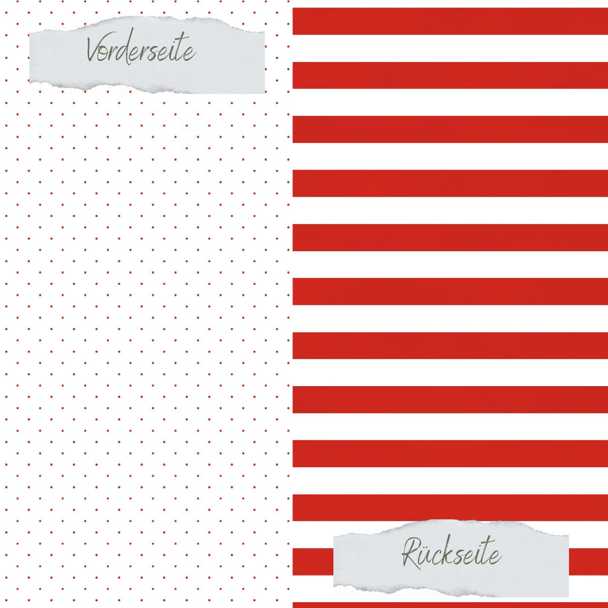 Papel de diseño - Basic - Weihnachtsrot - Gepunktet + Breite Streifen - Doppelseitig bedruckt Papel de diseño - Basic - Weihnachtsrot - Gepunktet + Breite Streifen - Doppelseitig bedruckt