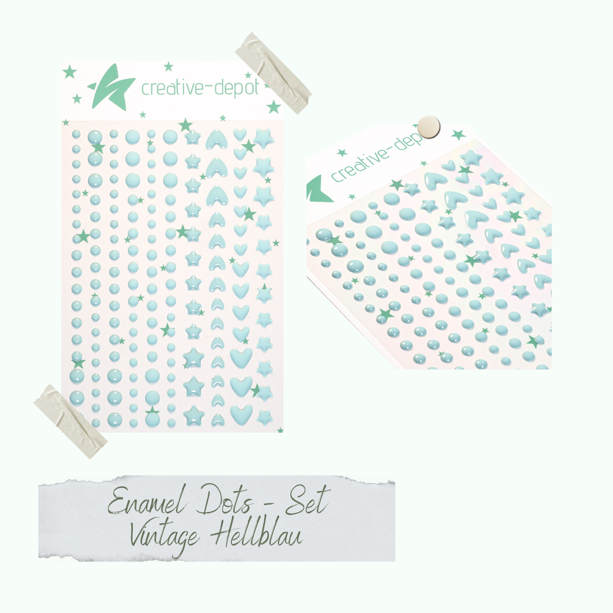 CD-ED-061_Enamel-Dots-Vintage-Hellblau Enamel Dots - Vintage Hellblau