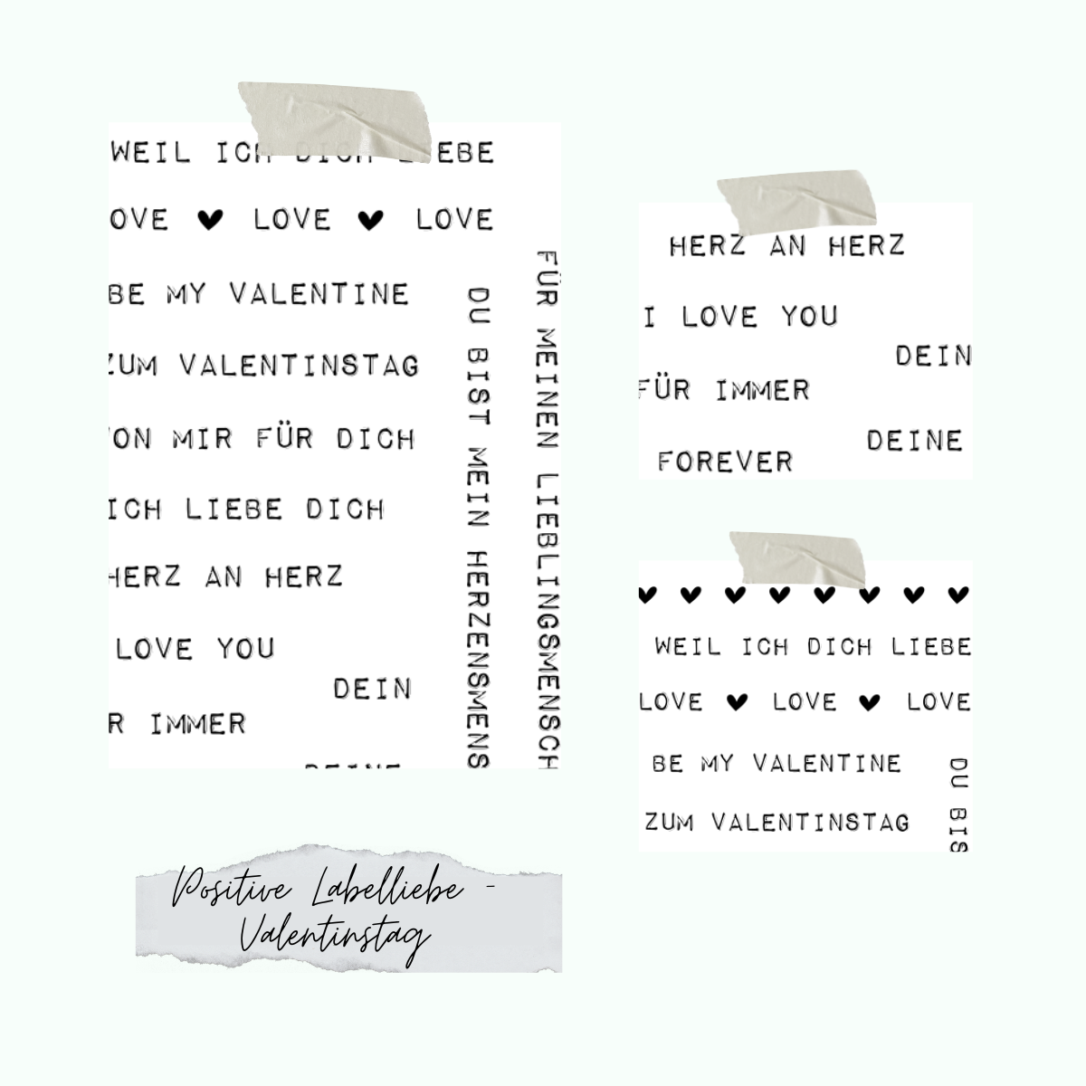 Stempelset - Positive Labelliebe - Valentinstag