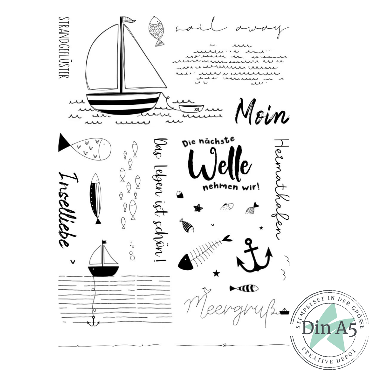 Stempelset - Sail Away