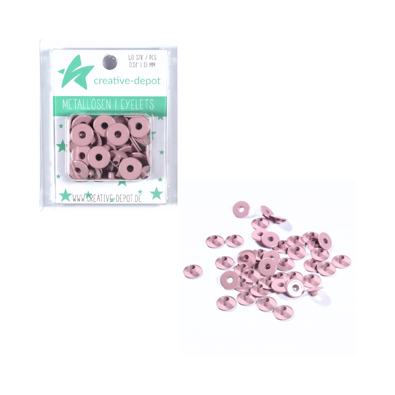 Breite Eyelets - Heide - 13 mm