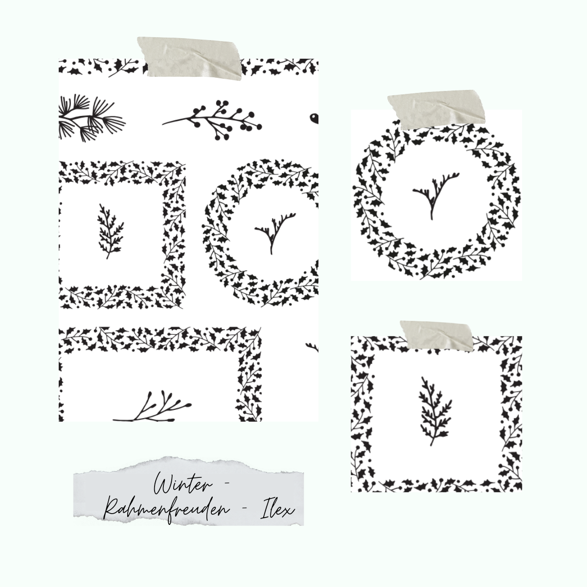 Set de tampons - Winter - Rahmenfreuden - Ilex