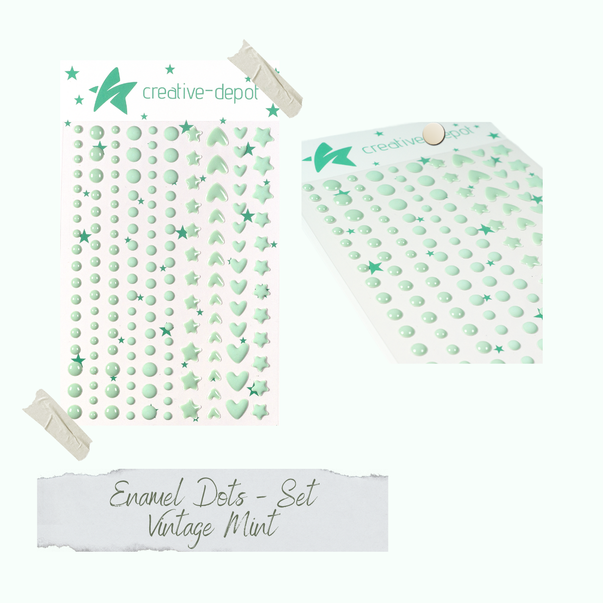 Enamel Dots - Vintage Mint