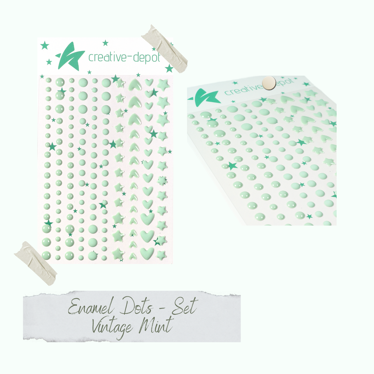 CD-ED-055_Vintage-Mint Enamel Dots - Vintage Mint
