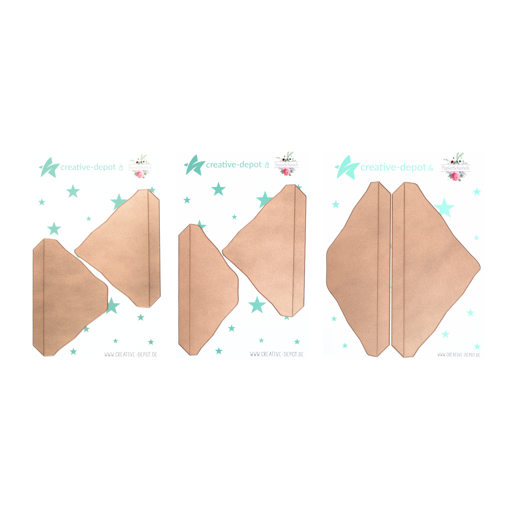 Bundle - Umschlag - Quadrat, B6, DIN Lang - Add On - Leichte Wellen Laschen 