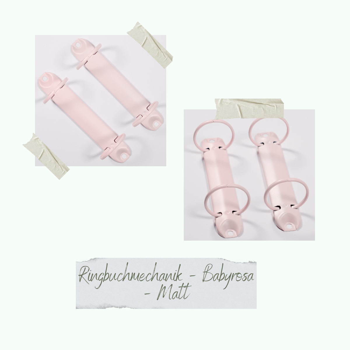 CD-BUM-015_Ringbuchmechanik-Babyrosa-Matt Ringbuchmechanik - Rosa bebé - Mate - Buchbindeliebe