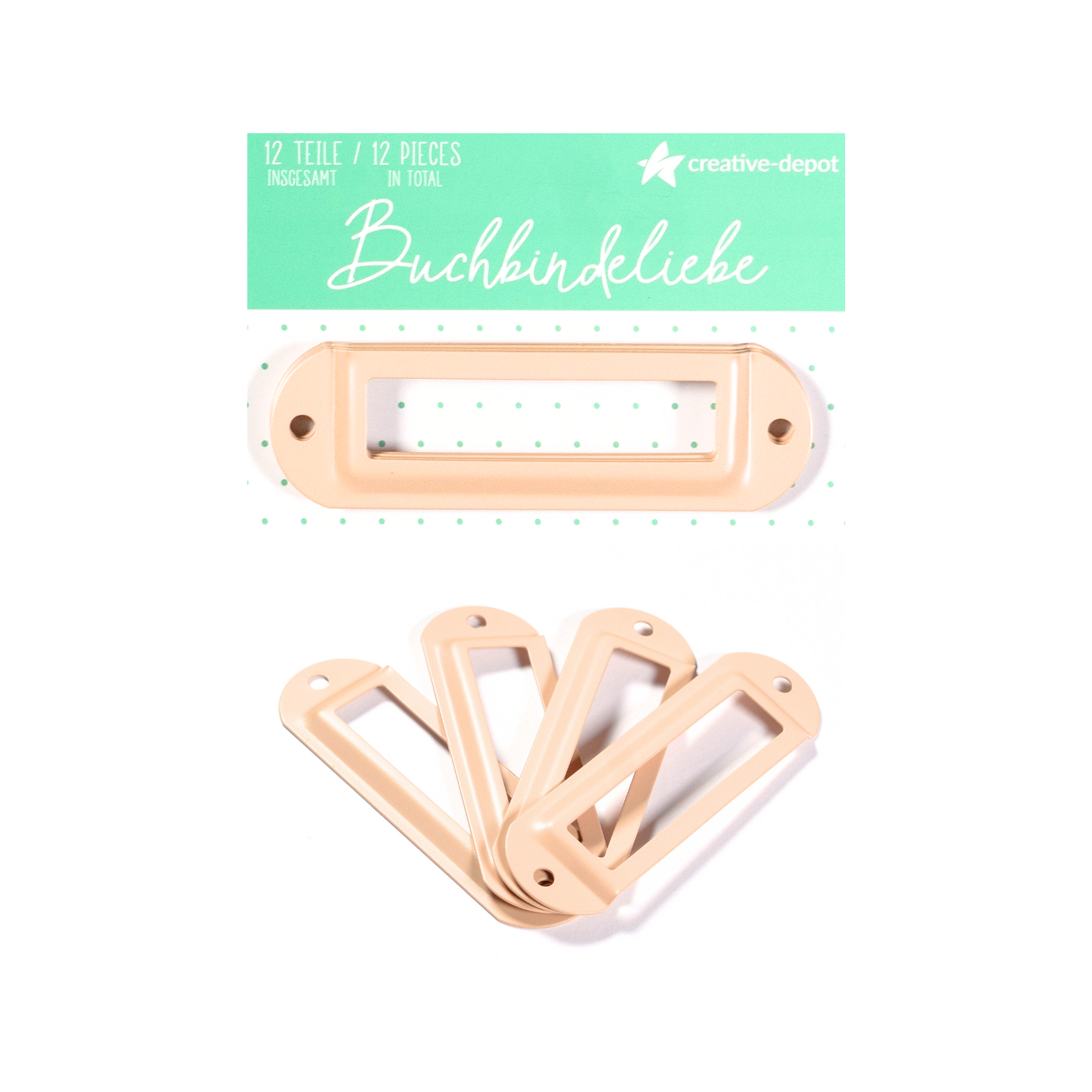 Etikettenhalter - Latte - Matt - Buchbindeliebe