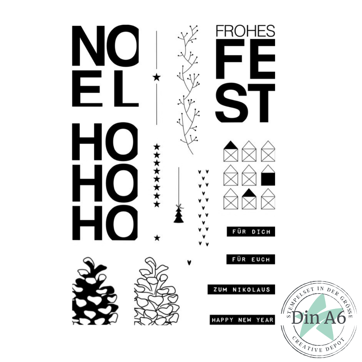 Stempelset - Taglayering - HOHOHO