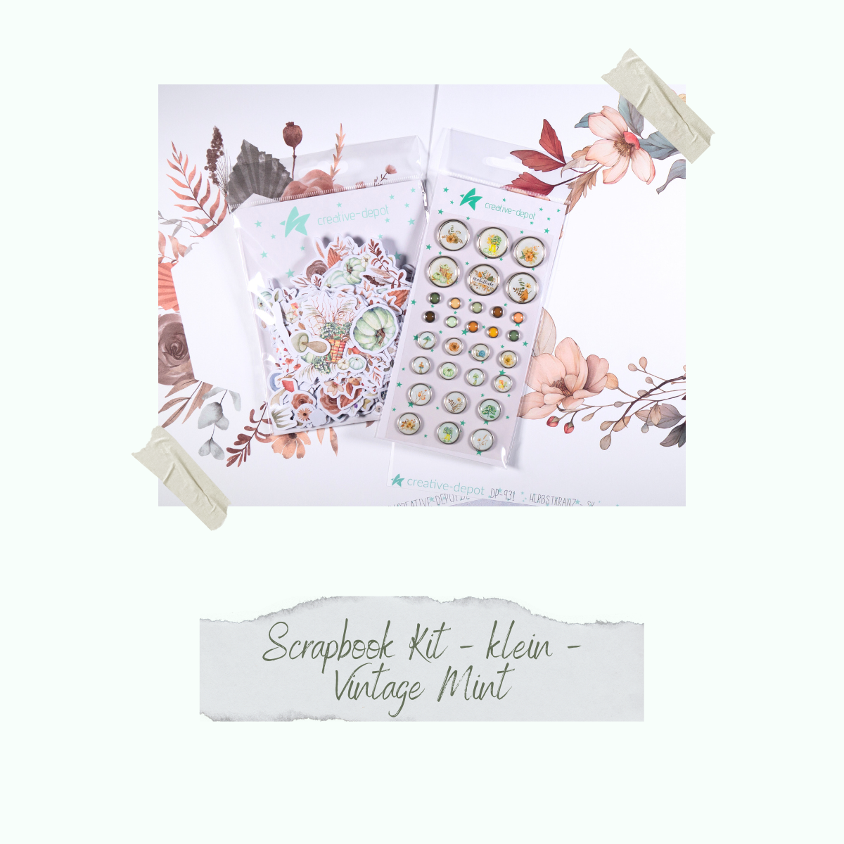 Scrapbook Kit - klein - Vintage Mint - Layoutliebe 