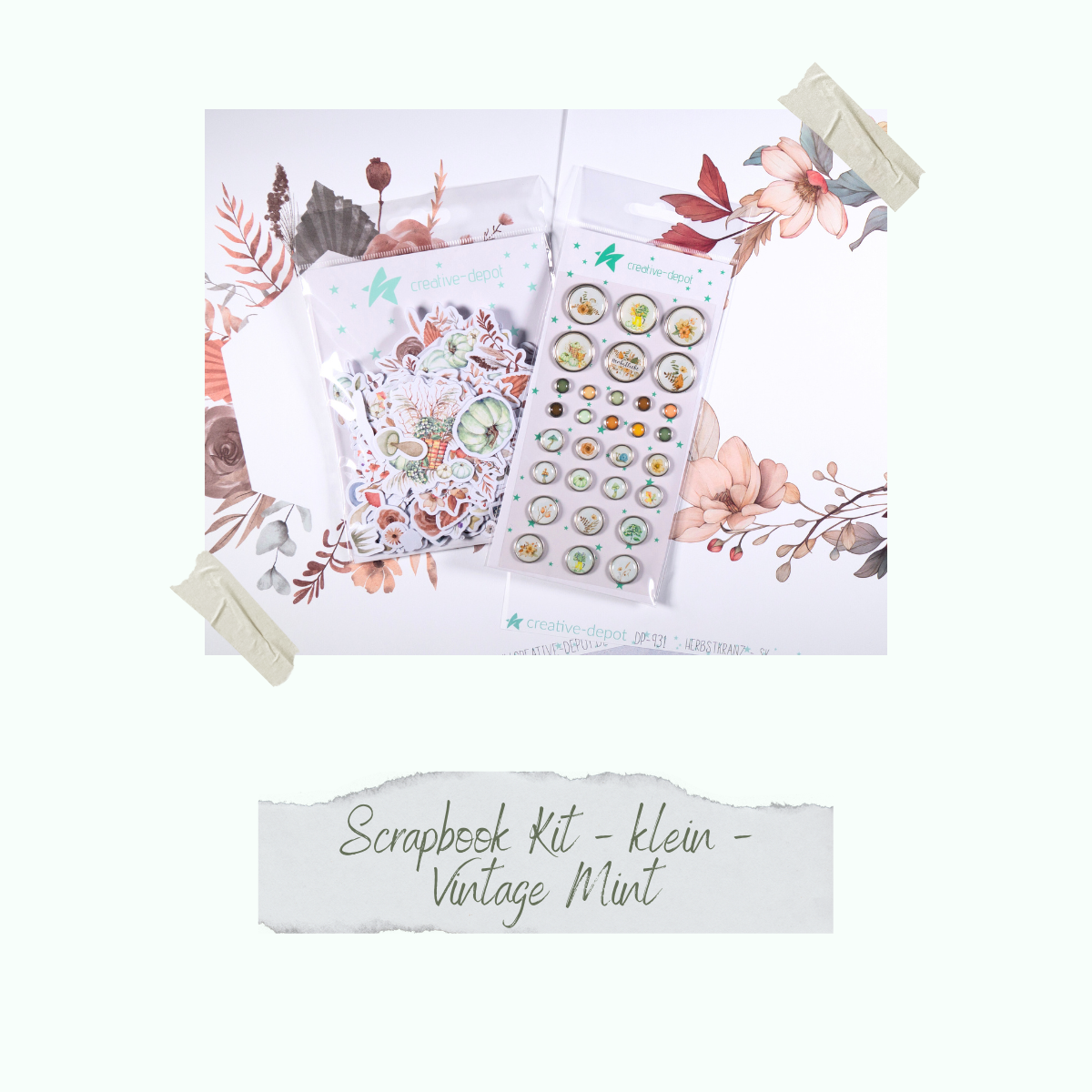 Scrapbook Kit - klein - Vintage Mint - Layoutliebe  Scrapbook Kit - klein - Vintage Mint - Layoutliebe