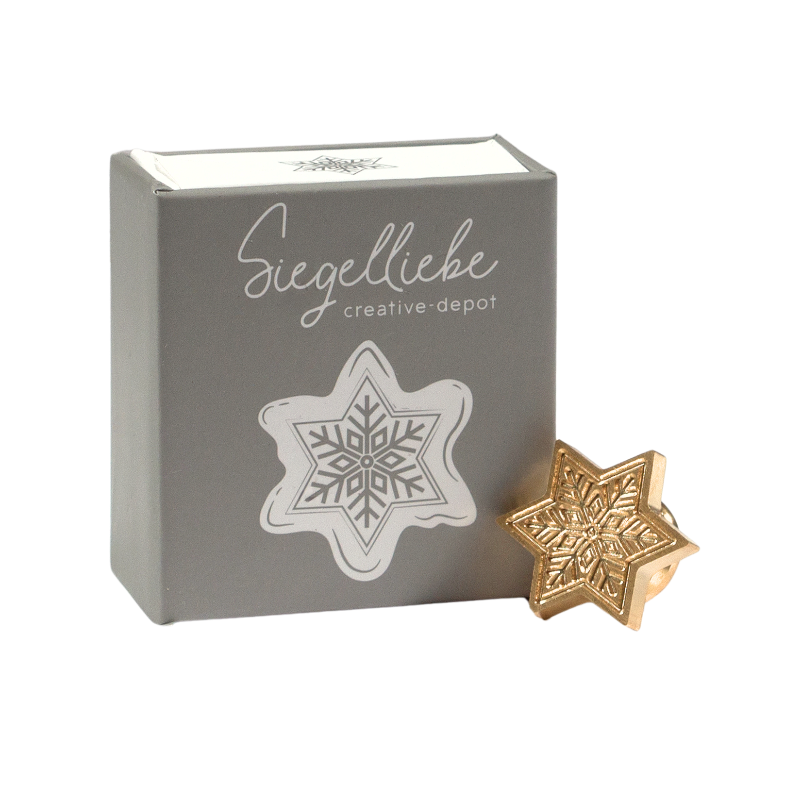 Cabeza de sello - Designline - Stern mit Flocke - Siegelliebe