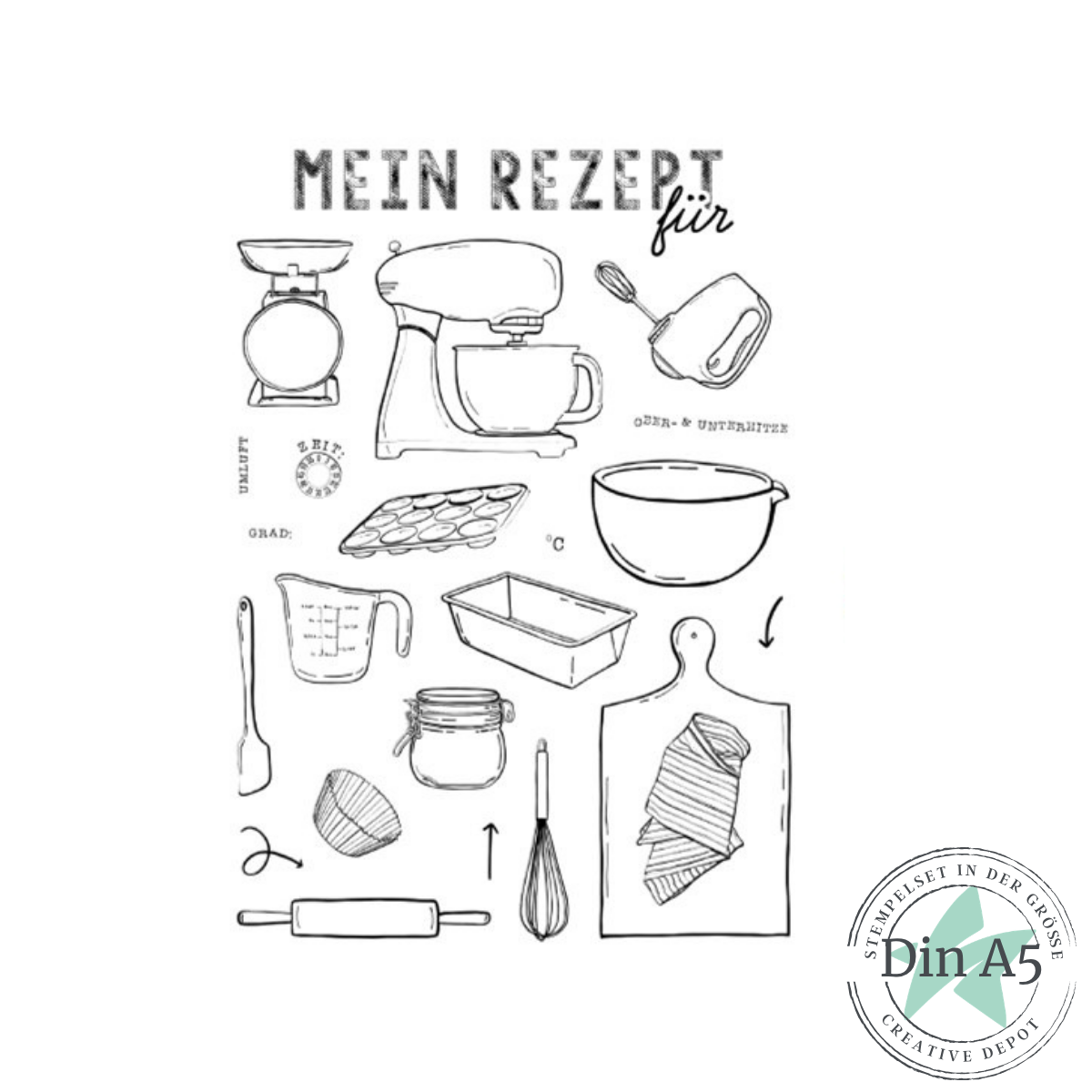 Stempelset - Rezepte kreieren - Utensilien