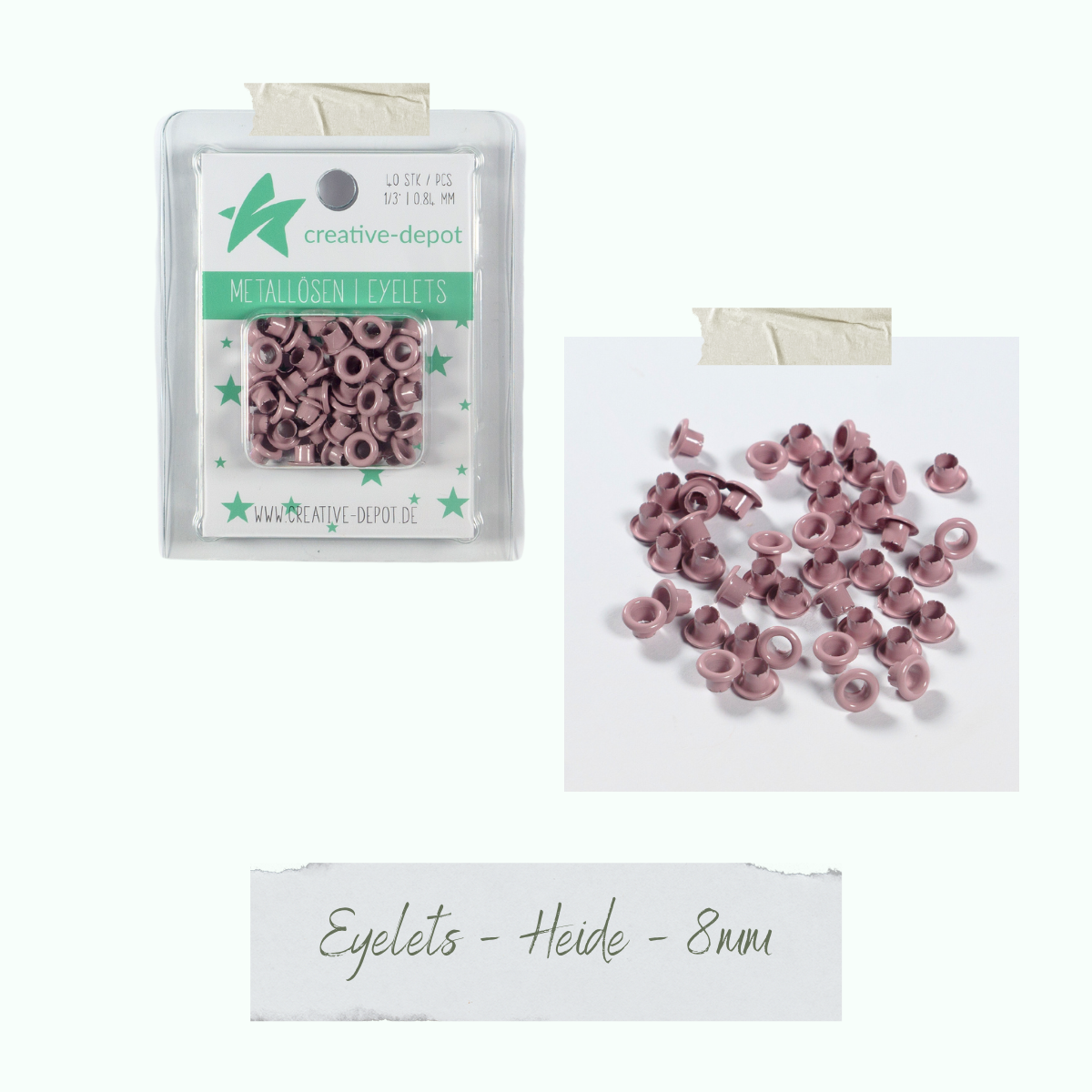 Eyelets - Heide - 8 mm Eyelets - Heide - 8 mm