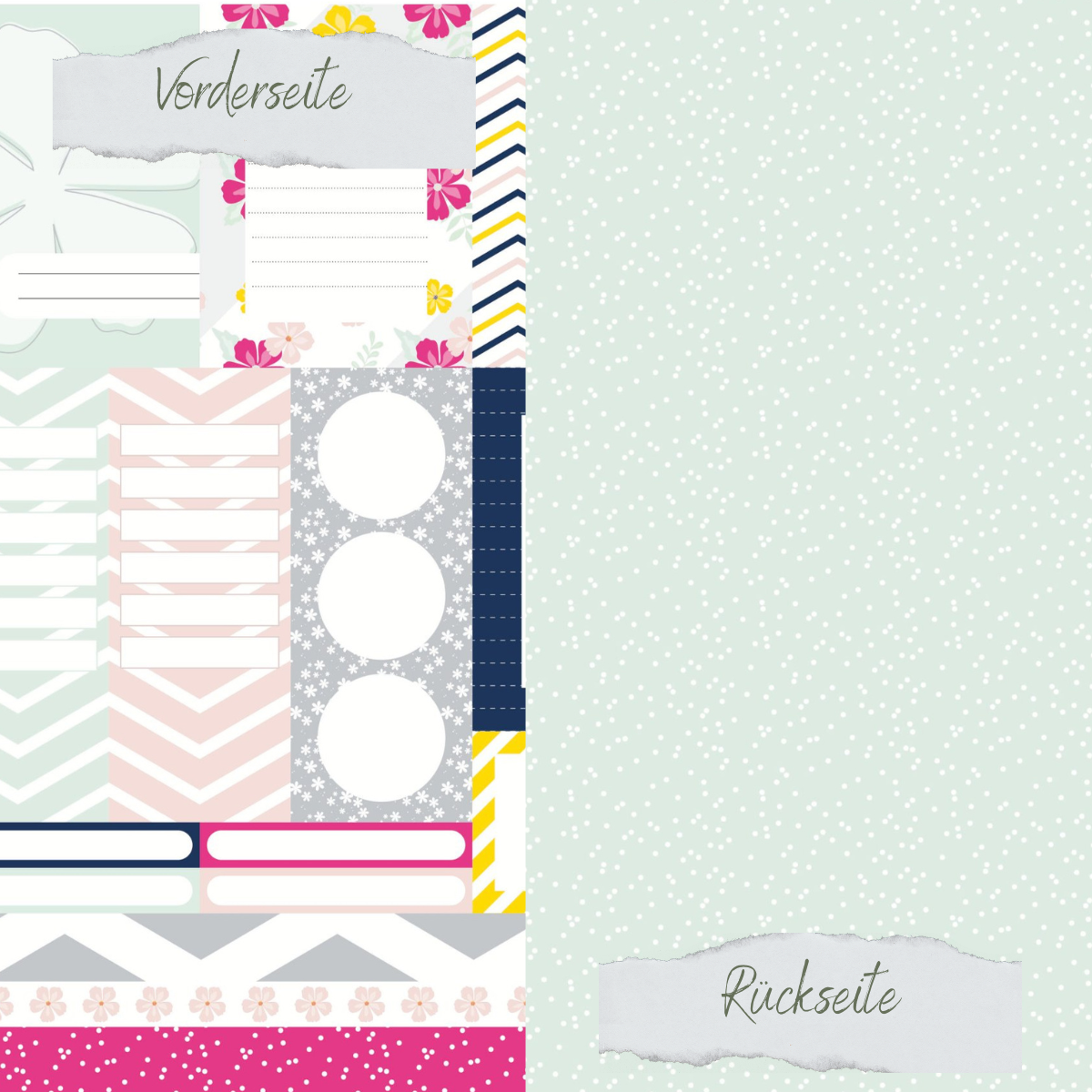 Designpapier - Designline - Scrapliebe - Sommerspaß - Journaling Cards - Doppelseitig bedruckt