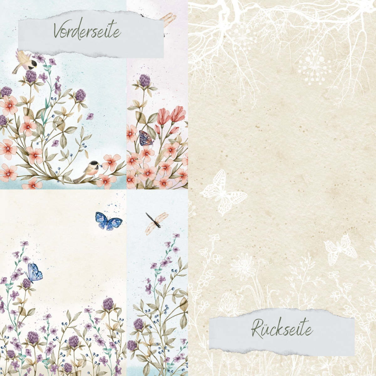 Papel de diseño - Designline - Wildflowers - Impreso por las dos caras