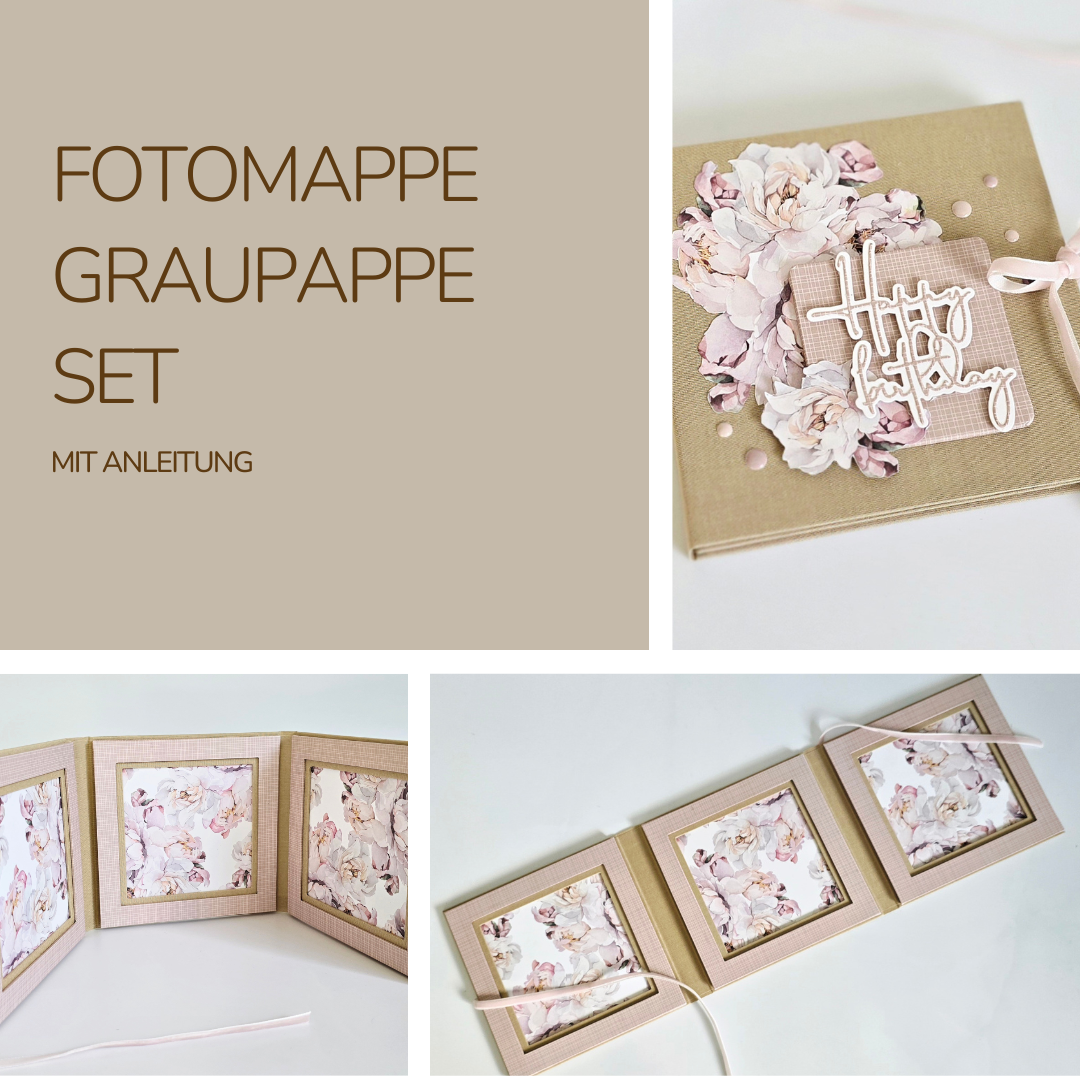 Fotomappe Graupappe Set und Anleitung