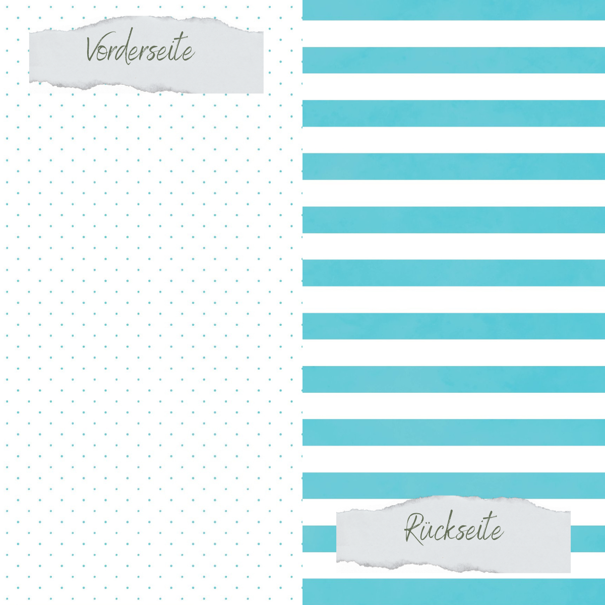 CD-BP-148 Papel de diseño - Basic - Pool - Gepunktet + Breite Streifen - Beidseitig bedruckt