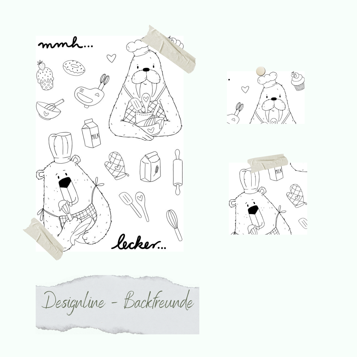 Stamp set - Designline - Backfreunde