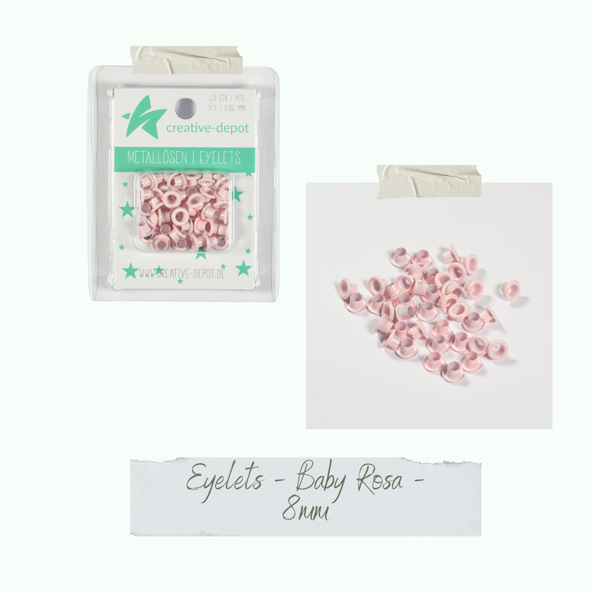 CD-EY-070_Eyelets-Baby-Rosa-8mm-2 Eyelets - Baby Rosa - 8 mm