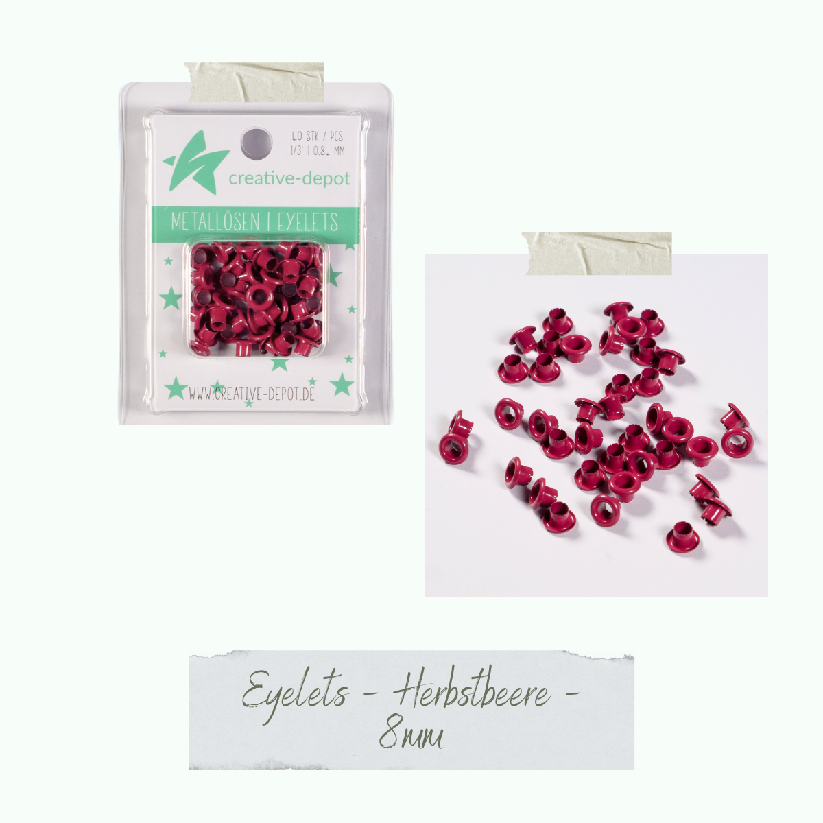 CD-EY-093_Eyelets-Herbstbeere-8mm Eyelets - Herbstbeere - 8mm