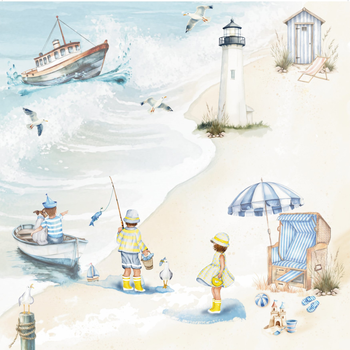 Designpapier - Ein Tag am Meer