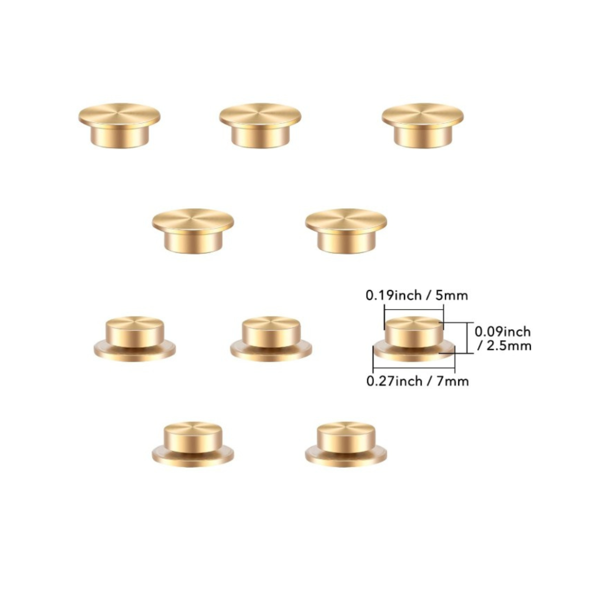 Mini-Metall-Drehlager - 360° Drehung - 10-teilig