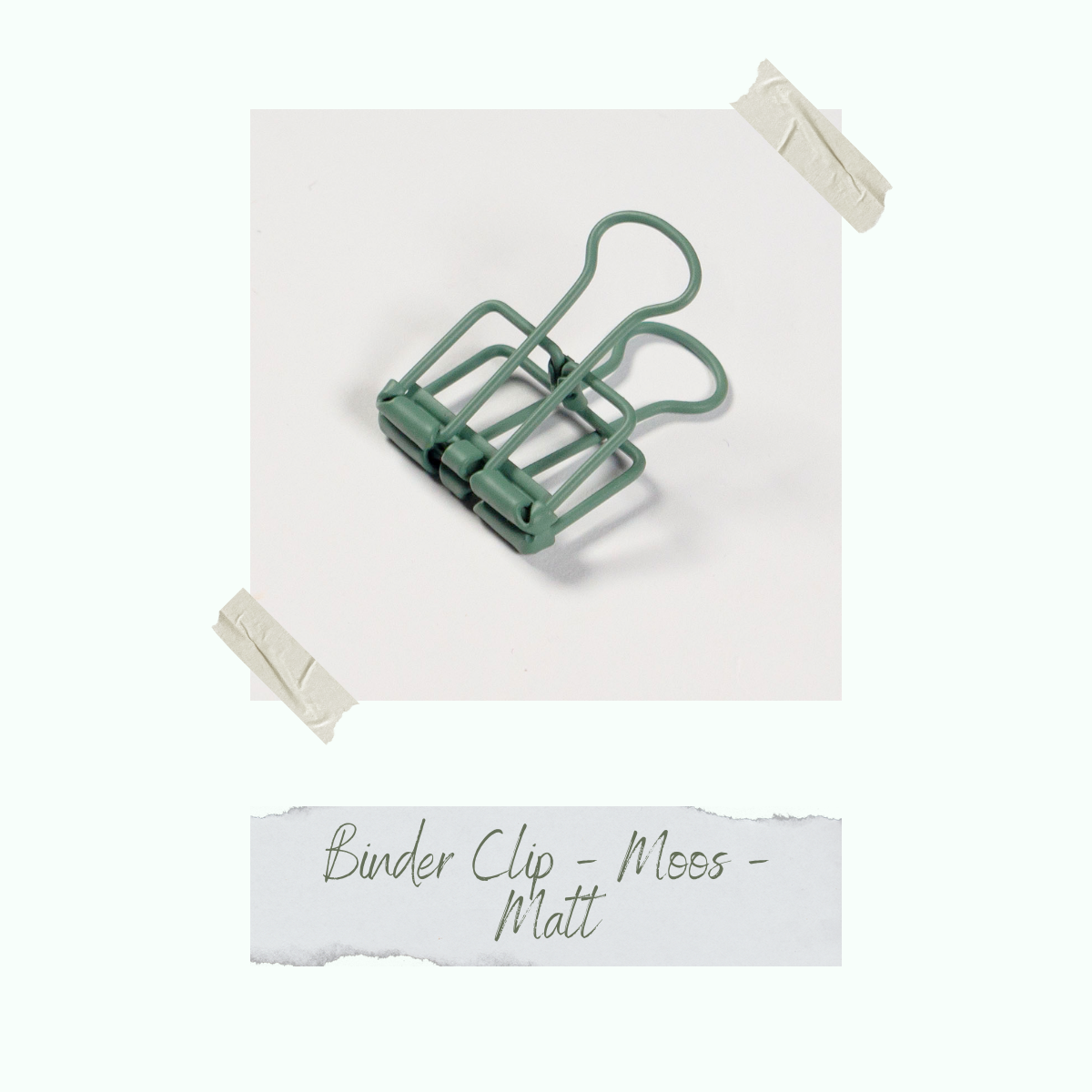 Binder Clip - Moss