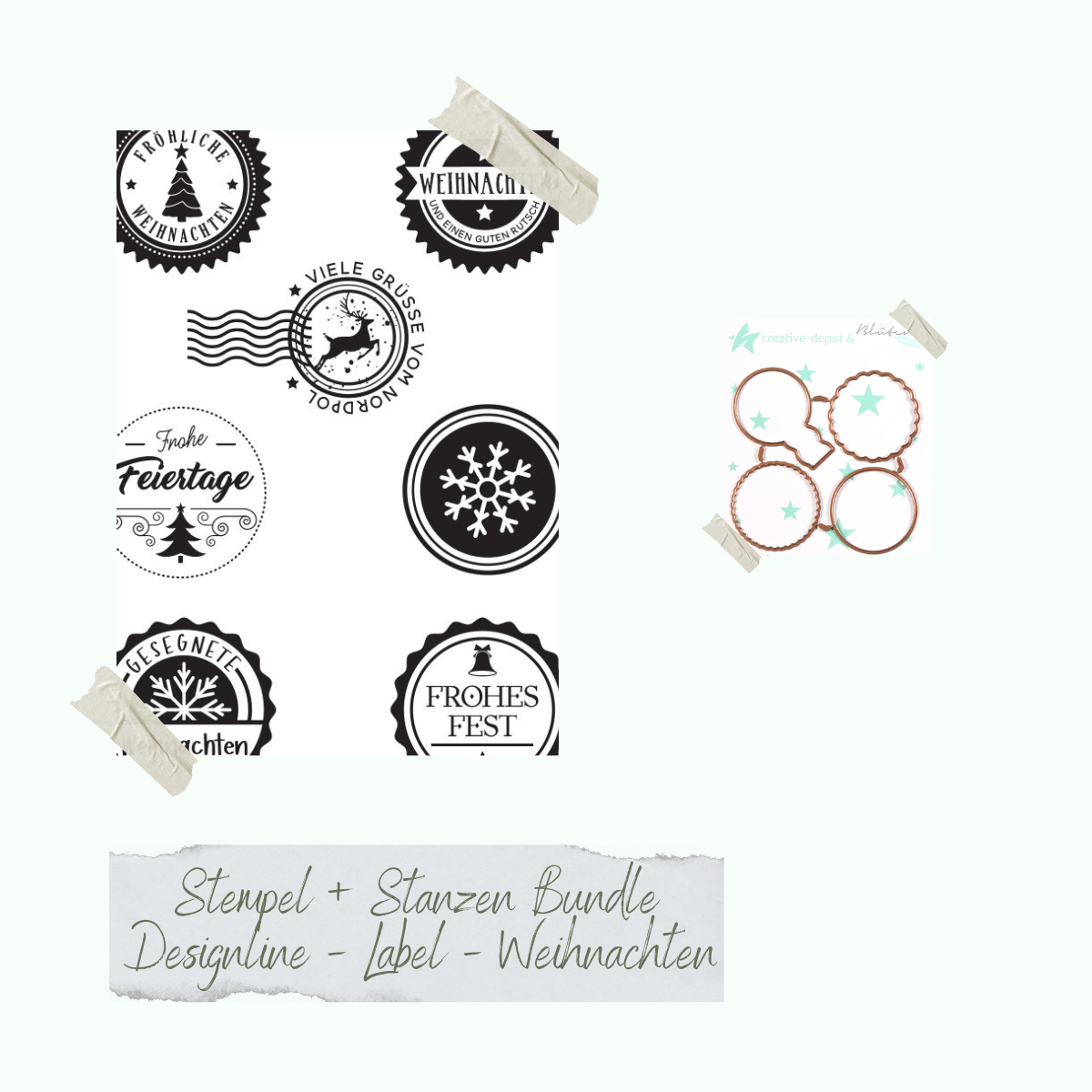 Bundle - Designline - Label - Weihnachten - Stempelset & Stanzen