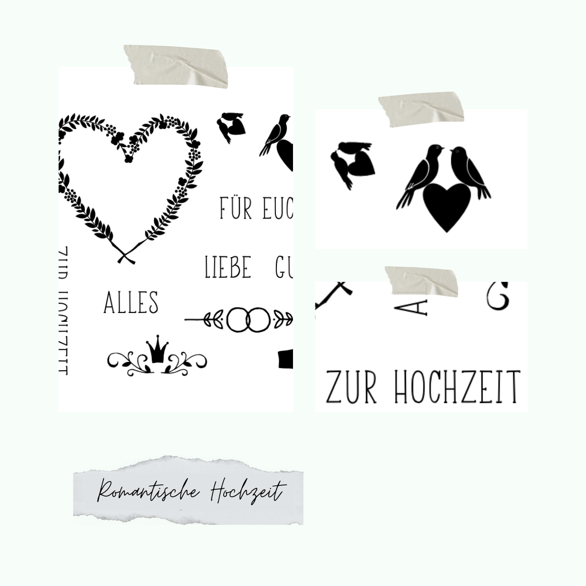 Stempelset Romantische Hochzeit