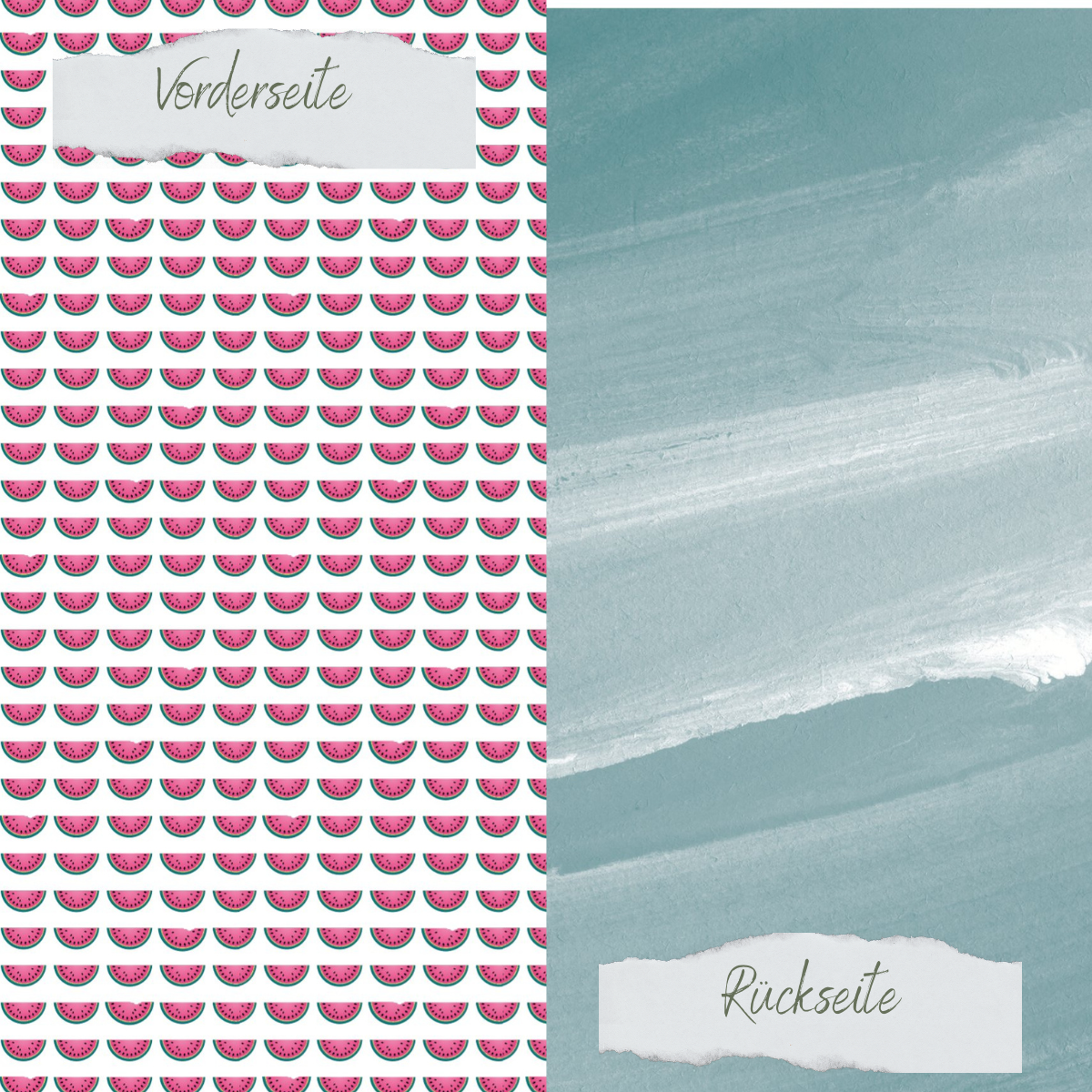 Papier design - Scrapliebe - Sweet Summer - Série « Melons » - Imprimé recto-verso