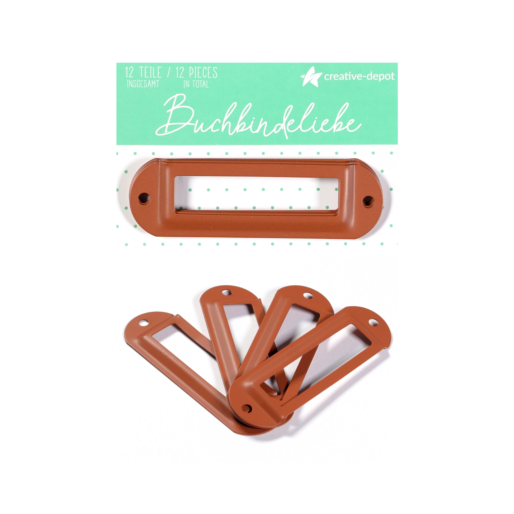 Etikettenhalter - Schokolade - Matt - Buchbindeliebe