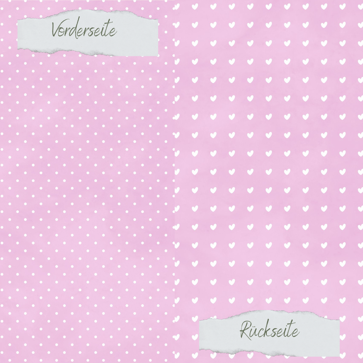 Papel de diseño - Basic - Hortensienliebe - Pünktchen + Herzchen - Doppelseitig bedruckt  Papel de diseño - Basic - Hortensienliebe - Pünktchen + Herzchen - Doppelseitig bedruckt