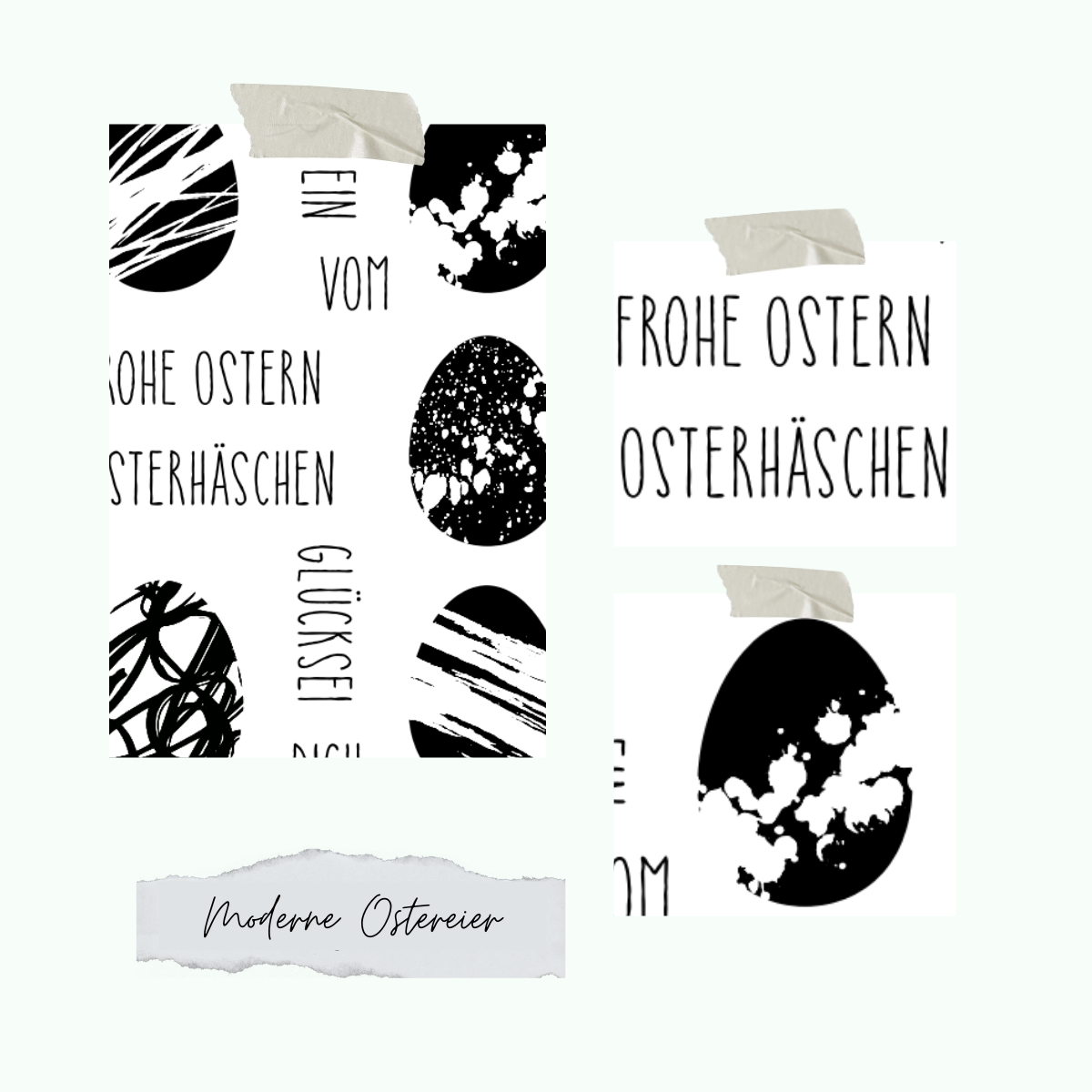 Stempelset - Moderne Ostereier