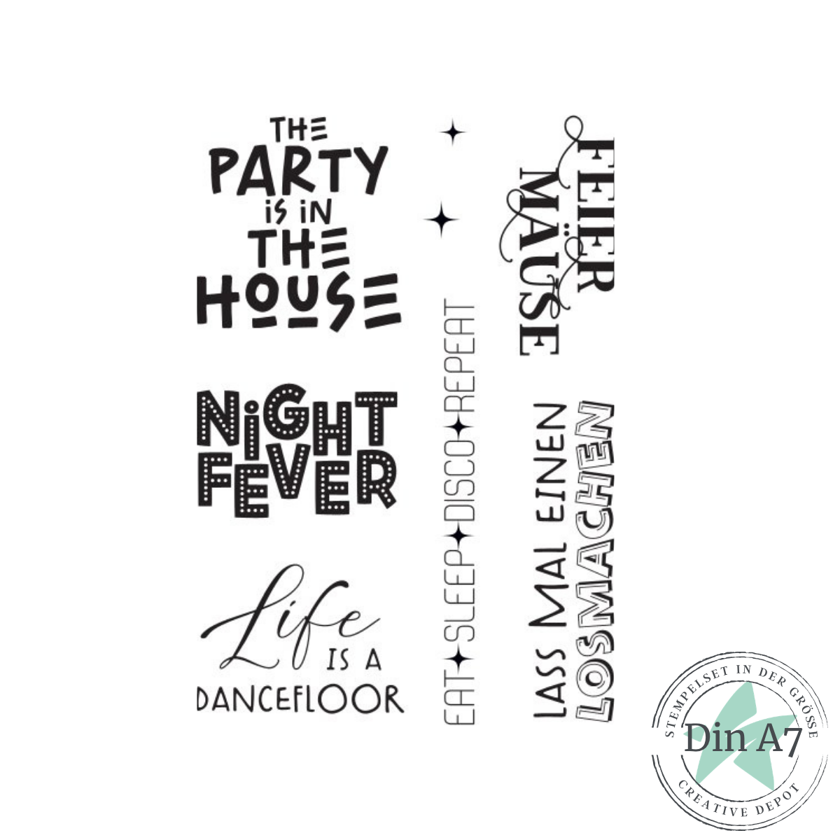 Stempelset - Night Fever